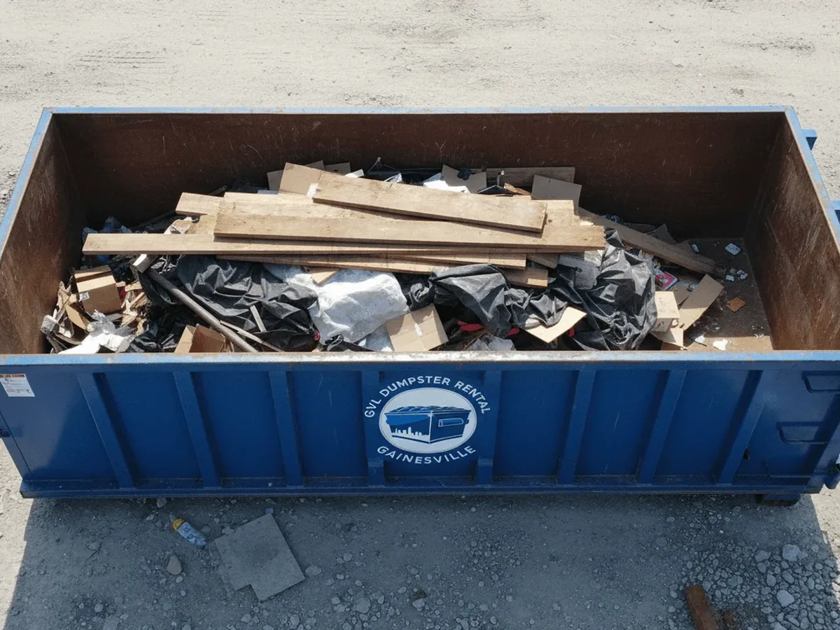 10 Yard Dumpster roll-off container delivered in Gainesville, FL