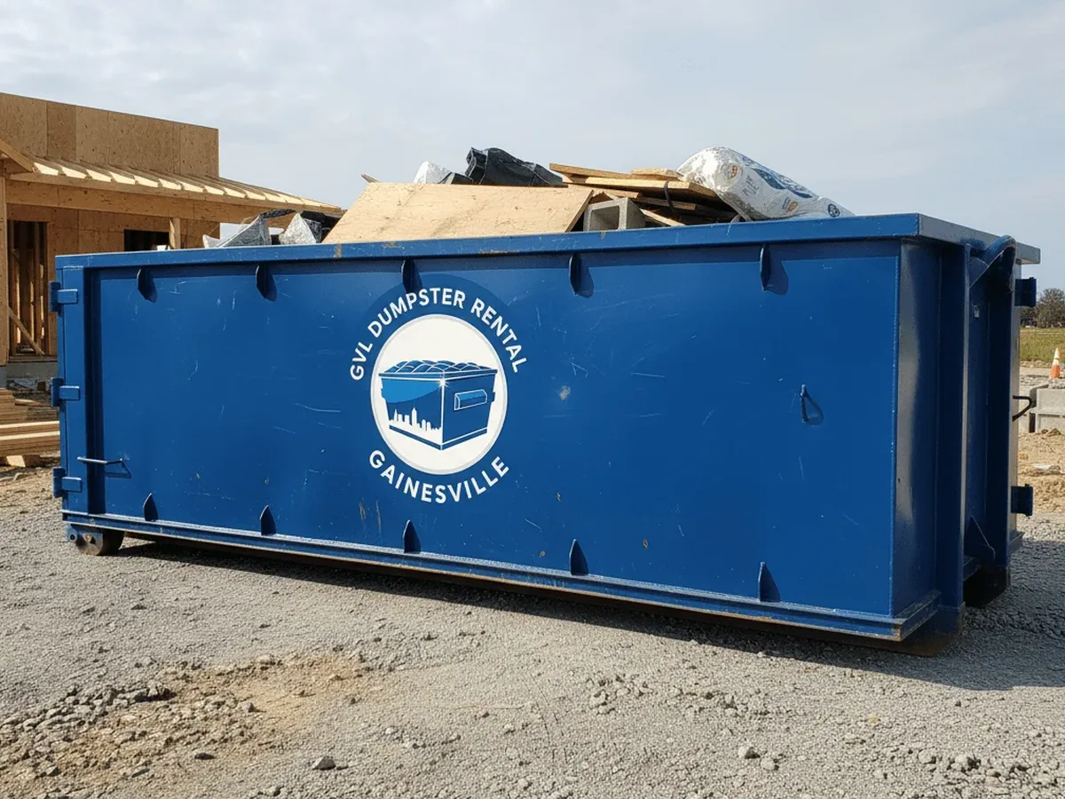 20 Yard Dumpster roll-off container delivered in Gainesville, FL