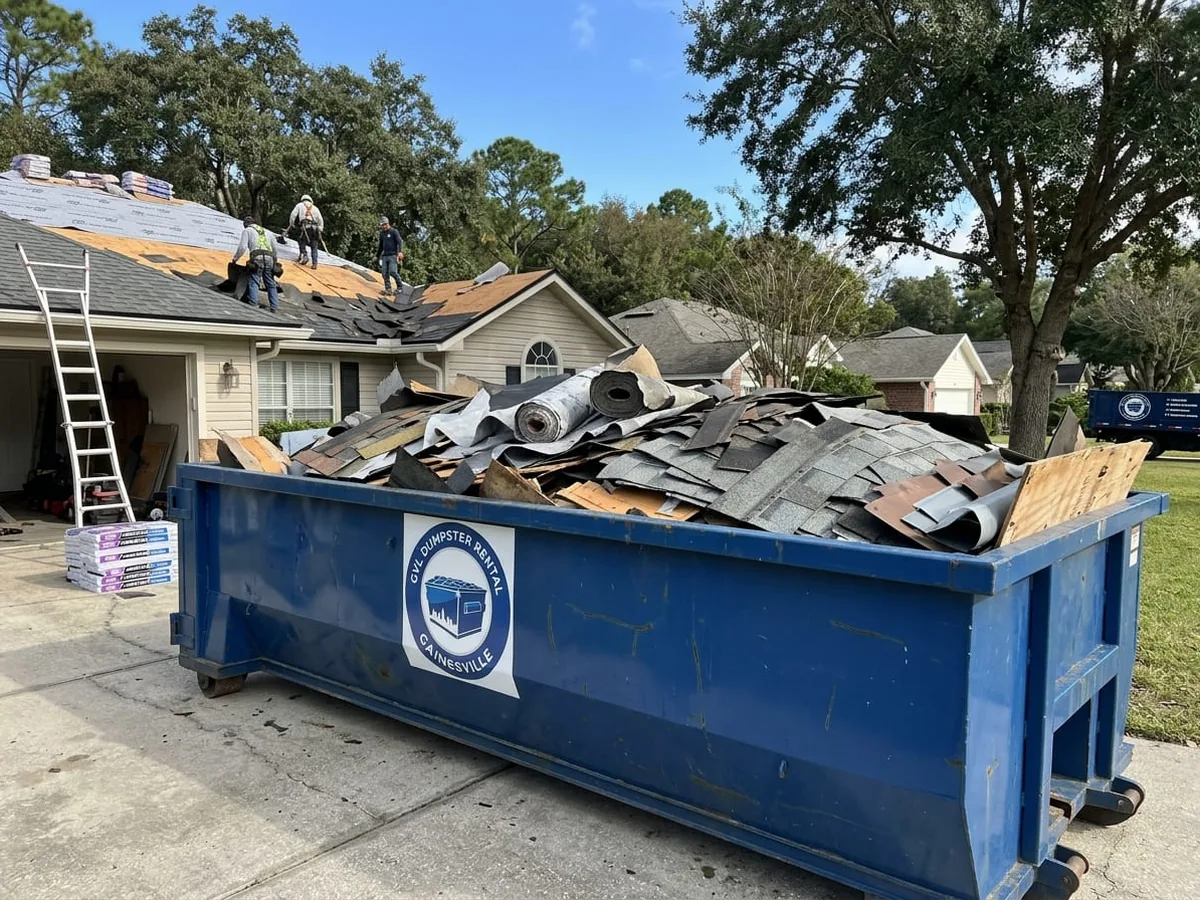 Roofing Dumpster Rental in Gainesville, FL